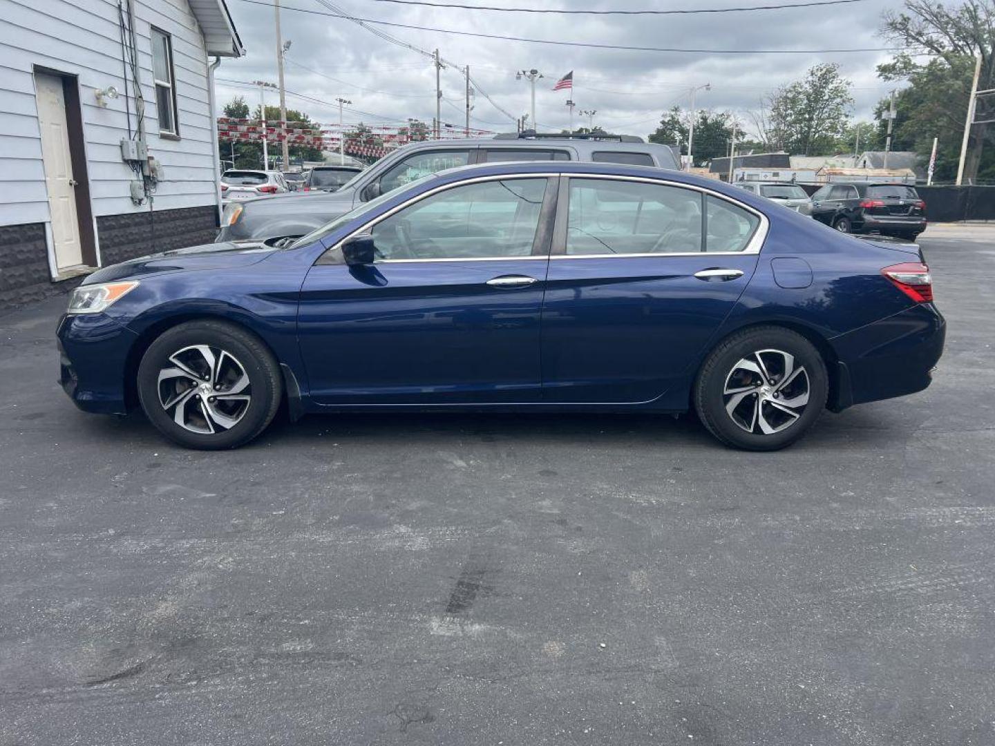 2016 BLUE HONDA ACCORD LX (1HGCR2F38GA) with an 2.4L engine, Continuously Variable transmission, located at 1056 E Riverside Dr, Evansville, IN, 47714, (812) 423-7026, 37.953491, -87.546654 - Photo#0