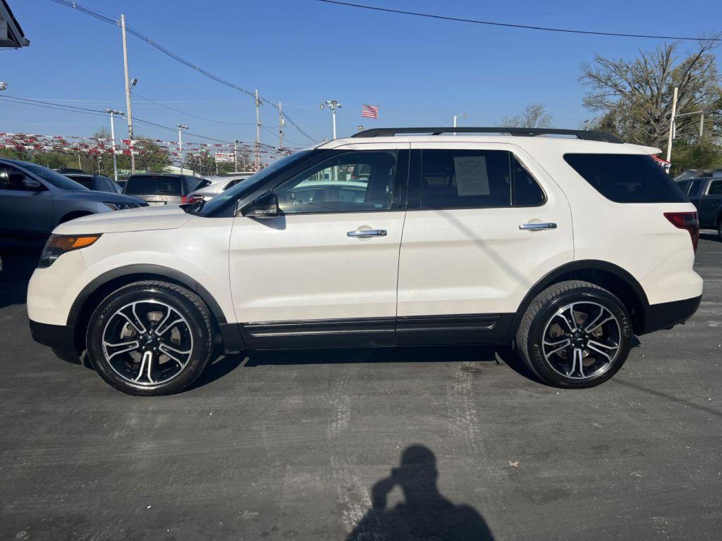2014 WHITE FORD EXPLORER SPORT (1FM5K8GT6EG) with an 3.5L engine, Automatic transmission, located at 1056 E Riverside Dr, Evansville, IN, 47714, (812) 423-7026, 37.953491, -87.546654 - Photo#0