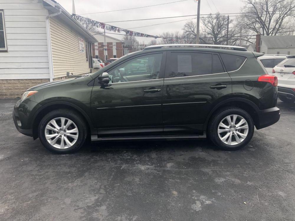 2013 GREEN TOYOTA RAV4 LIMITED (2T3DFREV6DW) with an 2.5L engine, Automatic transmission, located at 1056 E Riverside Dr, Evansville, IN, 47714, (812) 423-7026, 0.000000, 0.000000 - Photo #0