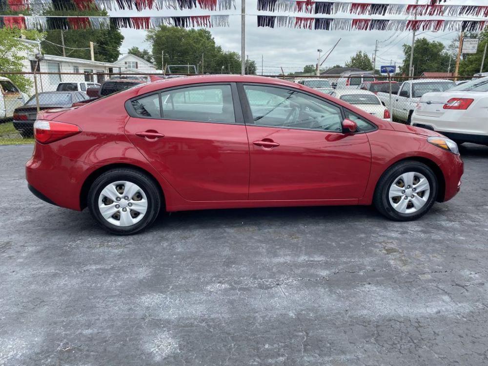 2016 RED KIA FORTE LX (KNAFK4A64G5) with an 1.8L engine, Automatic transmission, located at 1056 E Riverside Dr, Evansville, IN, 47714, (812) 423-7026, 0.000000, 0.000000 - Photo #0