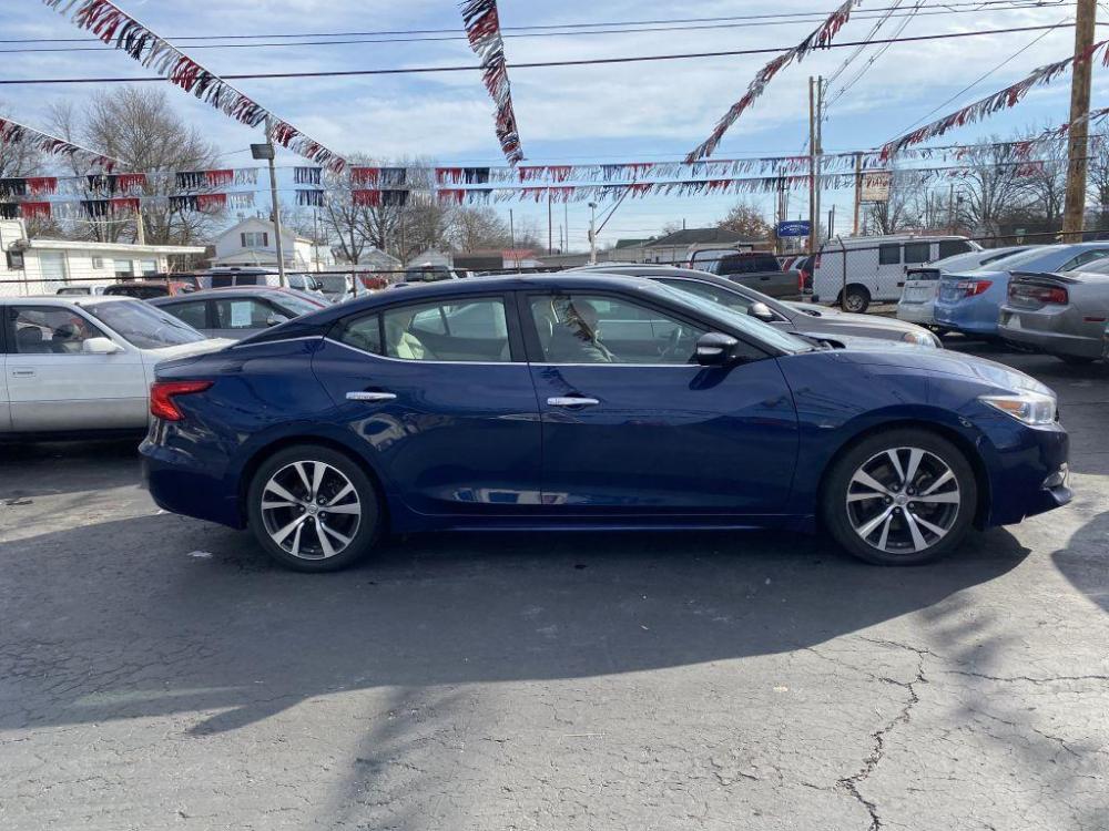 2017 BLUE NISSAN MAXIMA 3.5S (1N4AA6AP7HC) with an 3.5L engine, Continuously Variable transmission, located at 1056 E Riverside Dr, Evansville, IN, 47714, (812) 423-7026, 0.000000, 0.000000 - Photo #0