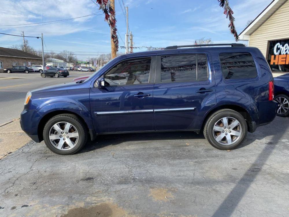 2013 BLUE HONDA PILOT TOURING (5FNYF4H97DB) with an 3.5L engine, Automatic transmission, located at 1056 E Riverside Dr, Evansville, IN, 47714, (812) 423-7026, 0.000000, 0.000000 - Photo #0