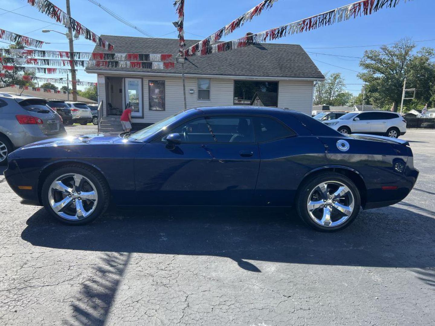 2013 BLUE DODGE CHALLENGER SXT (2C3CDYAG4DH) with an 3.6L engine, Automatic transmission, located at 1056 E Riverside Dr, Evansville, IN, 47714, (812) 423-7026, 37.953491, -87.546654 - Photo#0