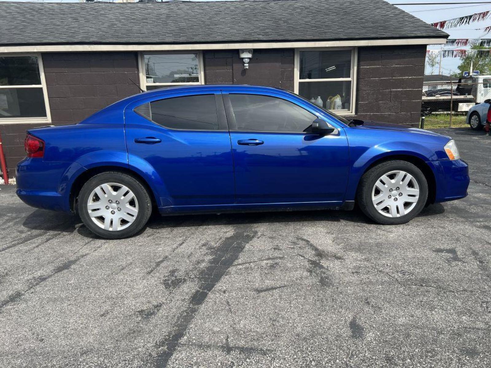 2014 BLUE DODGE AVENGER SE (1C3CDZAB8EN) with an 2.4L engine, Automatic transmission, located at 1056 E Riverside Dr, Evansville, IN, 47714, (812) 423-7026, 37.953491, -87.546654 - Photo #0