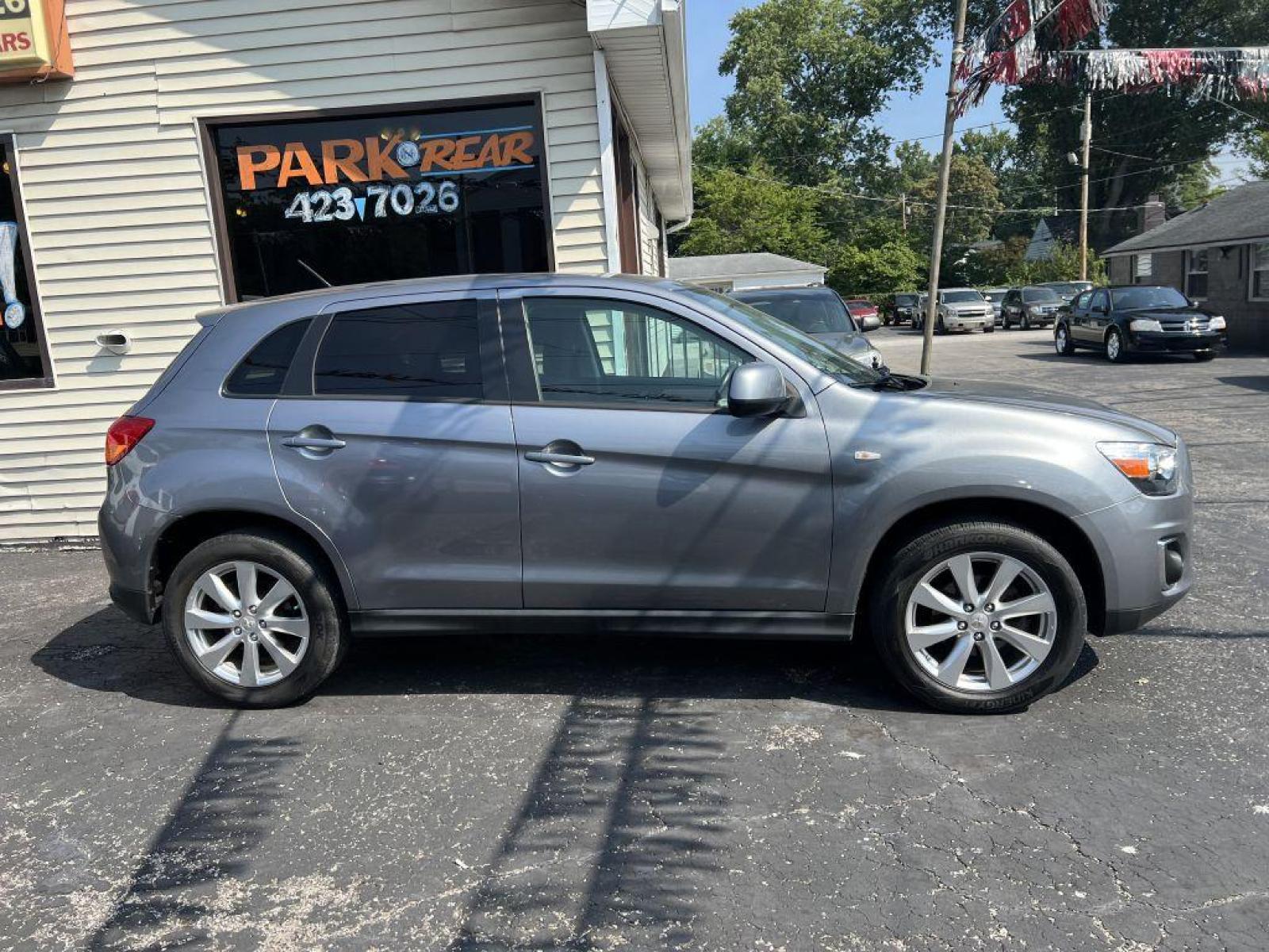 2015 SILVER MITSUBISHI OUTLANDER SPORT ES (4A4AP3AU0FE) with an 2.0L engine, Continuously Variable transmission, located at 1056 E Riverside Dr, Evansville, IN, 47714, (812) 423-7026, 37.953491, -87.546654 - Photo #0