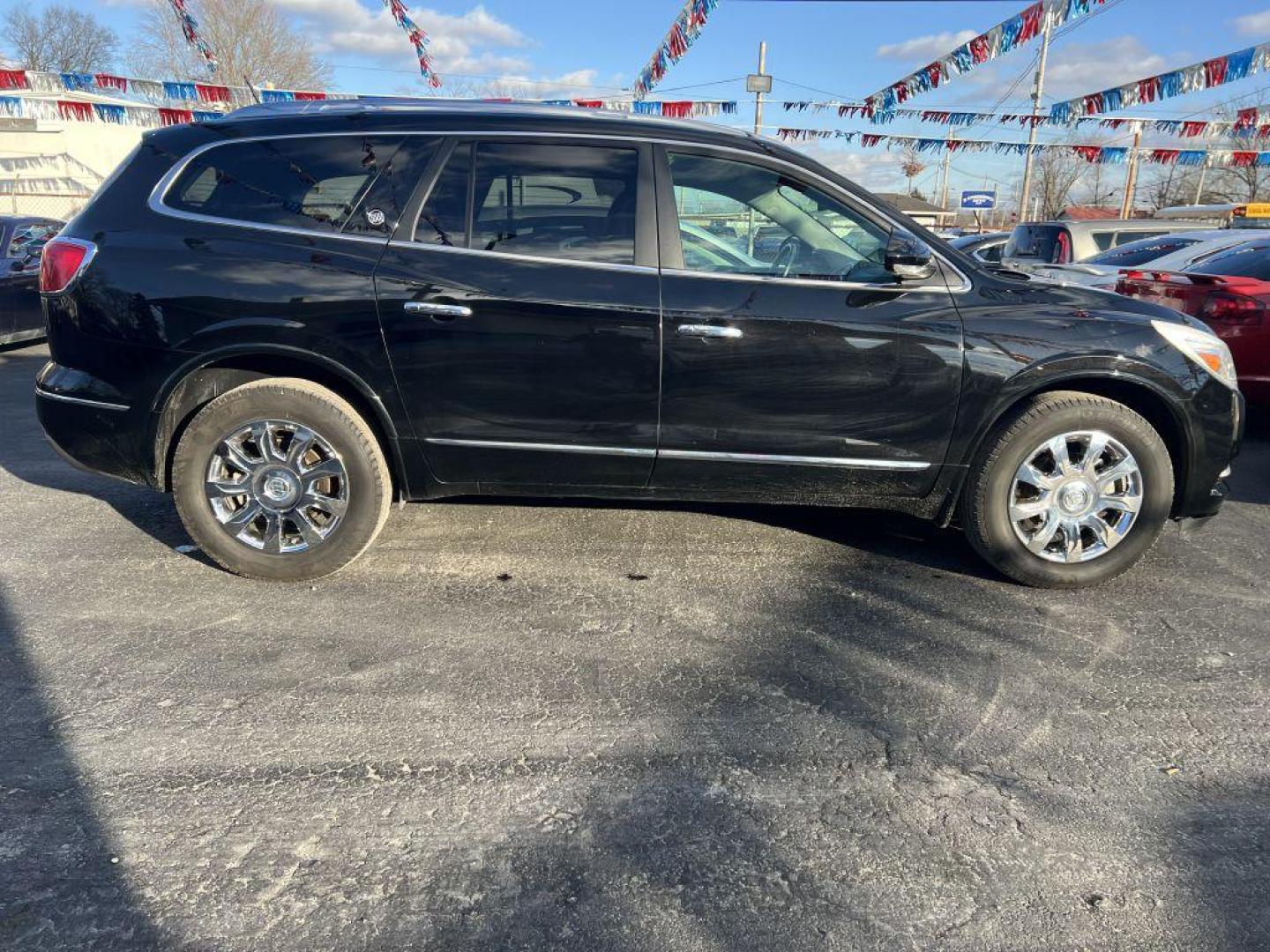 2016 BLACK BUICK ENCLAVE (5GAKRBKD0GJ) with an 3.6L engine, Automatic transmission, located at 1056 E Riverside Dr, Evansville, IN, 47714, (812) 423-7026, 37.953491, -87.546654 - Photo#0