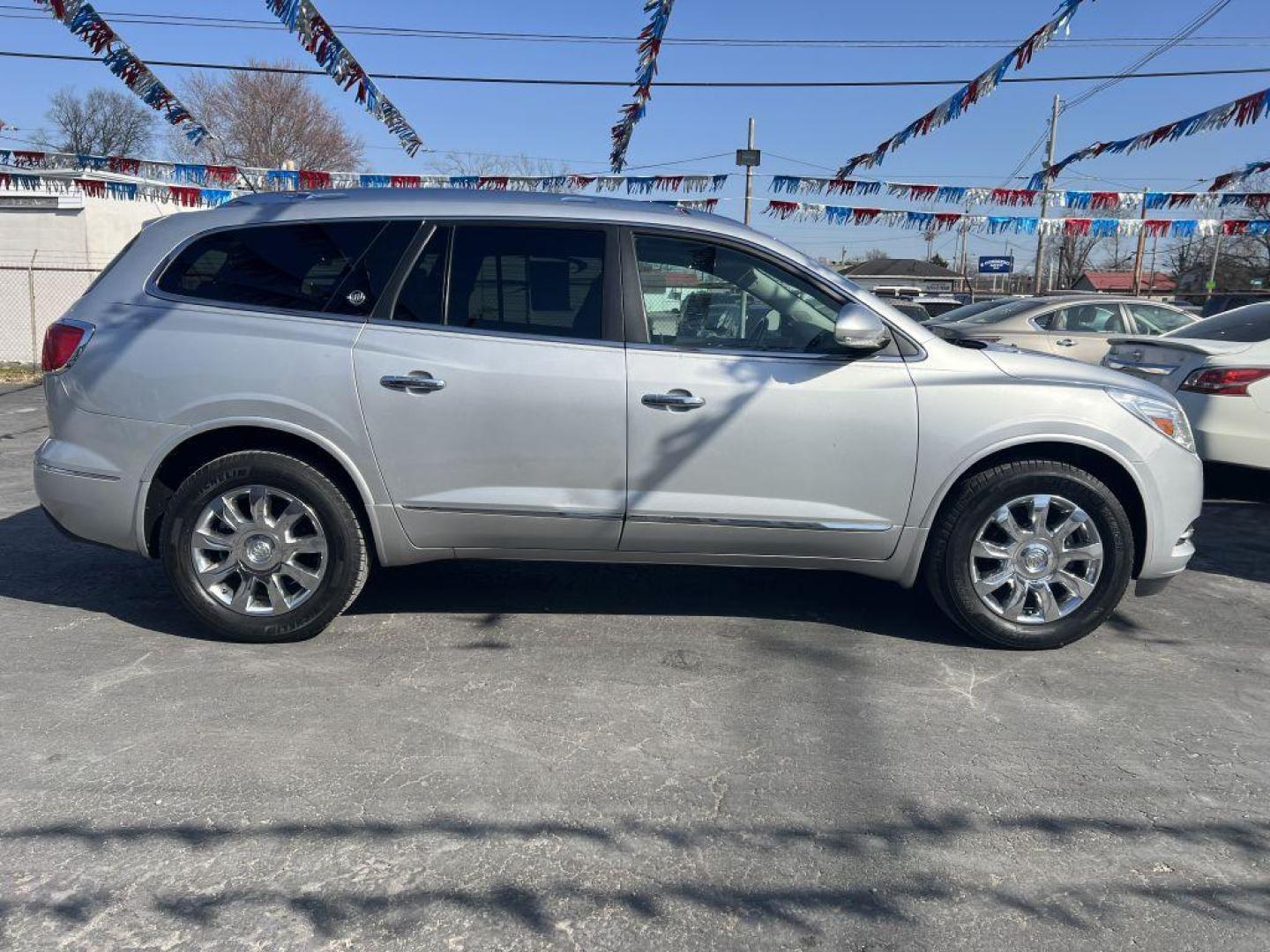 2016 SILVER BUICK ENCLAVE (5GAKRBKD9GJ) with an 3.6L engine, Automatic transmission, located at 1056 E Riverside Dr, Evansville, IN, 47714, (812) 423-7026, 37.953491, -87.546654 - Photo#0